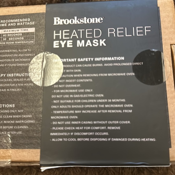 brookstone heated relief eye mask new in box - Picture 4 of 5